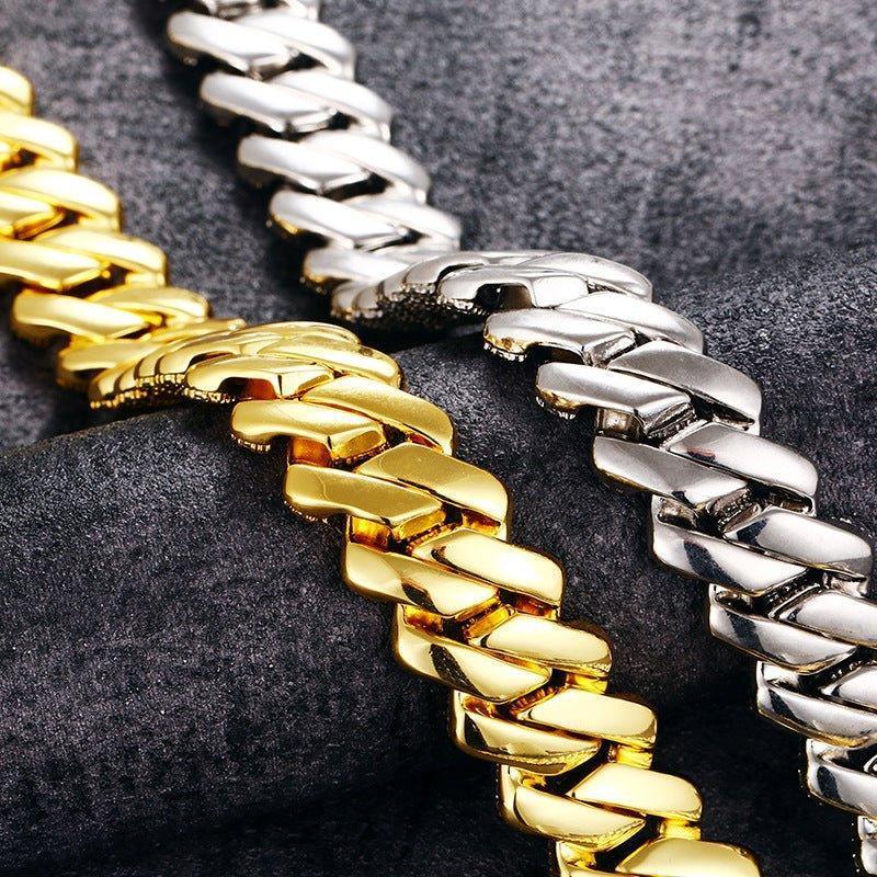 20mm Triple-Row Moissanite Cuban Link Chain – S925 Sterling Silver Iced-Out -Cut Hip Hop Men’s Necklace - CaratixJewelry