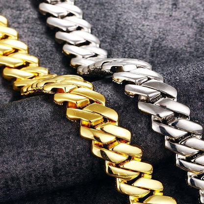 20mm Triple-Row Moissanite Cuban Link Chain – S925 Sterling Silver Iced-Out -Cut Hip Hop Men’s Necklace - CaratixJewelry