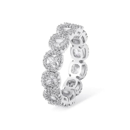 Men's Iced Out Plum Blossom Ring | 3D Floral Cluster Band | Caratix