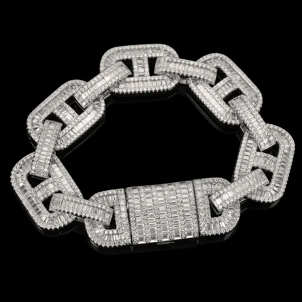 Iced-Out Pig Nose Cuban Link Bracelet with Zircon Hip Hop Jewelry - CaratixJewelry