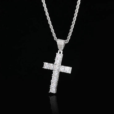 Custom Pendants Square-Cut Iced Cross | Vintage Hip Hop Necklace for Men | Caratix - CaratixJewelry