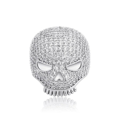 Bold Skull Hip Hop Ring | Iced Out Zirconia Statement Band | Caratix
