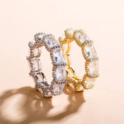 Baguette Halo Hip Hop Ring | Iced Out Micro-Pave Band | Caratix