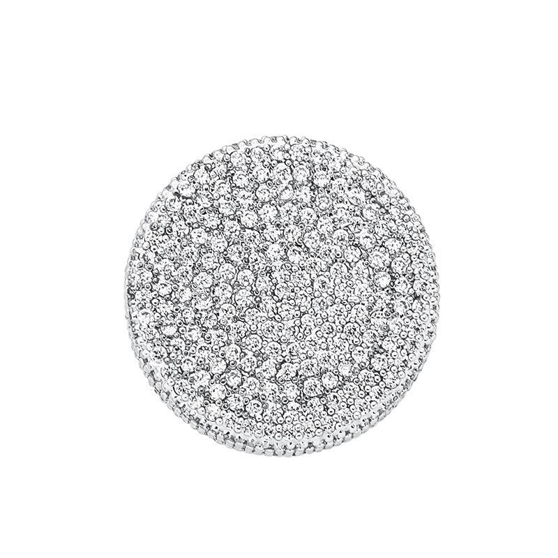 Men's Heavyweight Iced Out Signet Ring | Large Dome Micro-Pave Band | Caratix