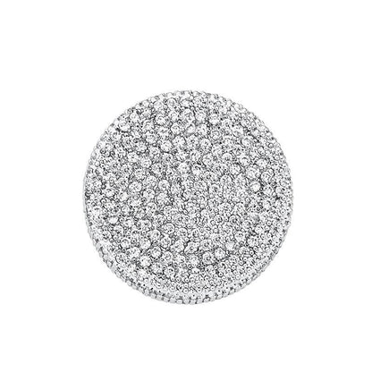 Men's Heavyweight Iced Out Signet Ring | Large Dome Micro-Pave Band | Caratix