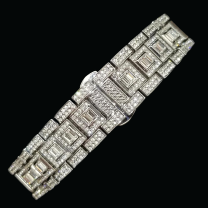 Day Date Roman Numerals VVS Iced Out Diamond Watch – Luxury Hip Hop Style