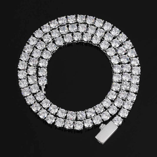 CARÁTIX - 3Mm-5Mm  Bling 5A Cubic Zirconia1 Row Tennis Chain Necklace Men  5A Men And Woman Necklace Valentine's Day Gift for Men & Girls & Boys Mothers' Day Gift #Springtok