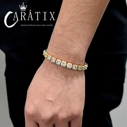 CARÁTIX -  7mm Tennis Chain Long Clasp Necklace Bling Zircon Cluster   Choker For Women Valentine's Day Gift for Men & Girls & Boys Mothers' Day Gift #Springtok