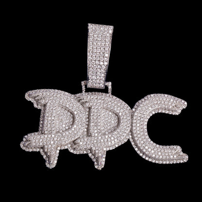 Street Drip Bold Letters Iced Out Personalized Custom Name Necklace Pendant – Luxury Hip Hop Jewelry for Men & Women