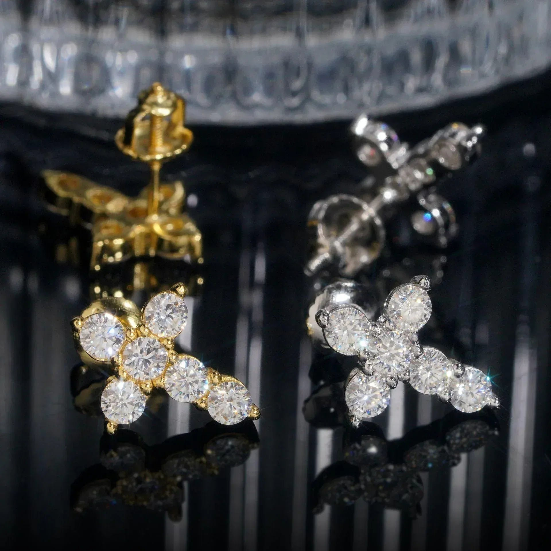 S925 Silver D Color Moissanite Look Earrings for Men and Women - CaratixJewelry