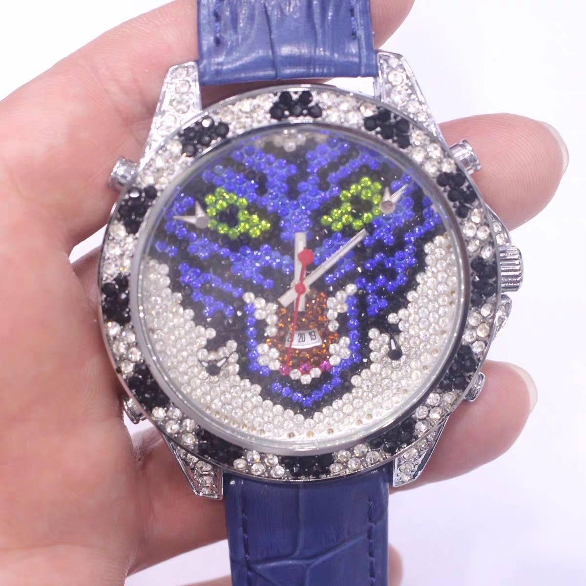 5 Time Zone Iced Out Watch S925 Hip Hop Silicone | Caratix