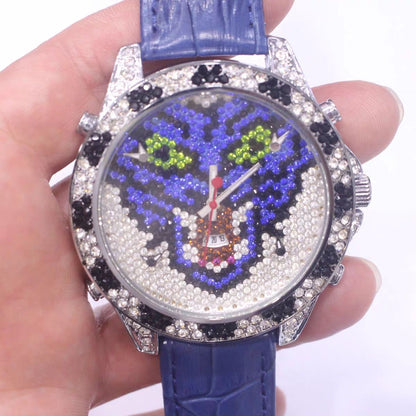 5 Time Zone Iced Out Watch S925 Hip Hop Silicone | Caratix