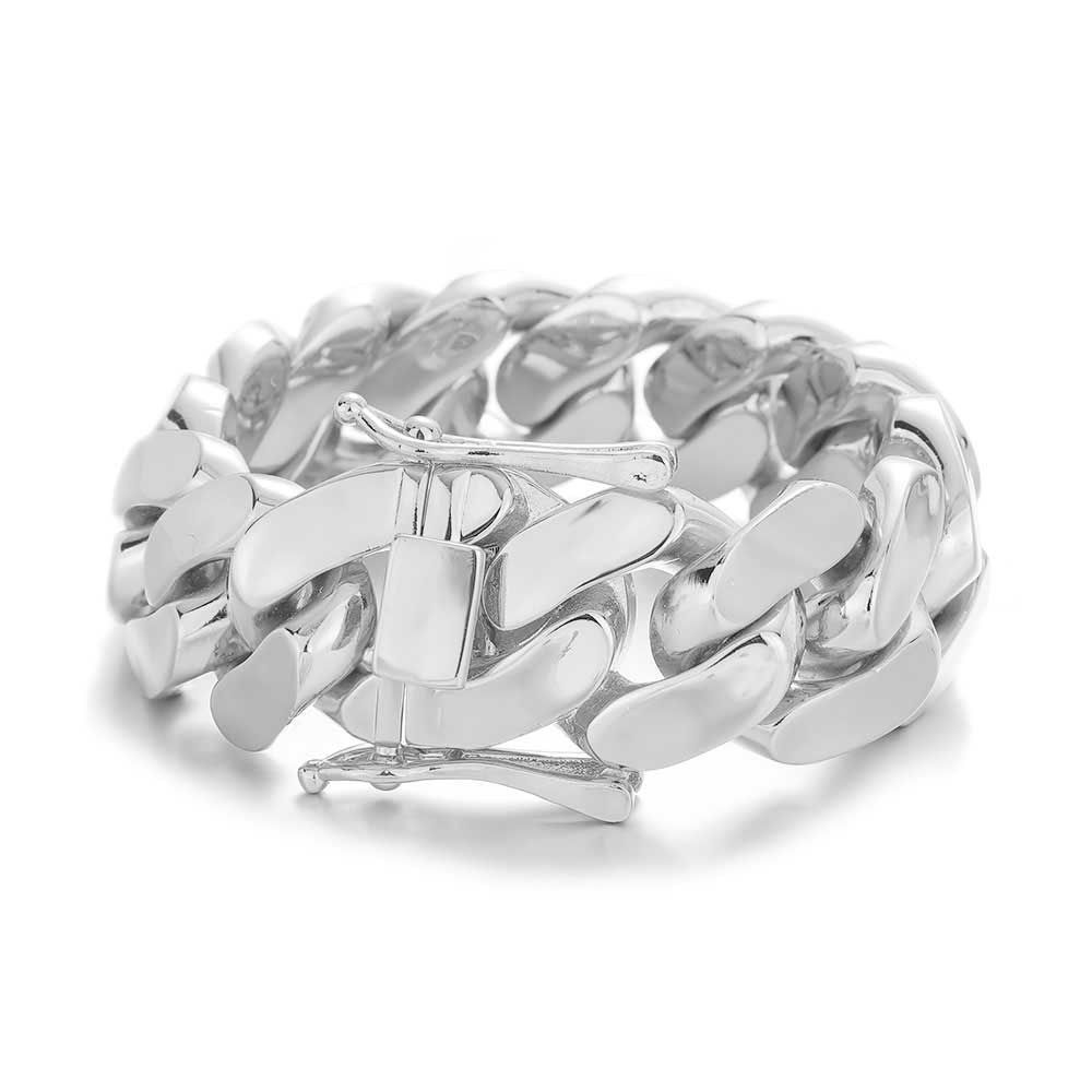 CARÁTIX 22MM Miami Cuban Link Chain Necklace – Brass Hip Hop Jewelry, Thick & Bold for Men & Women