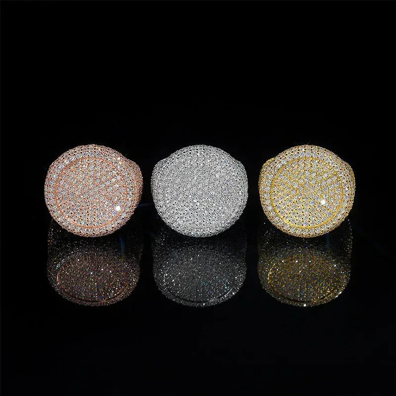 Men’s D-Color Moissanite Hip Hop Ring | S925 Silver Iced Out Fashion Jewelry - CaratixJewelry