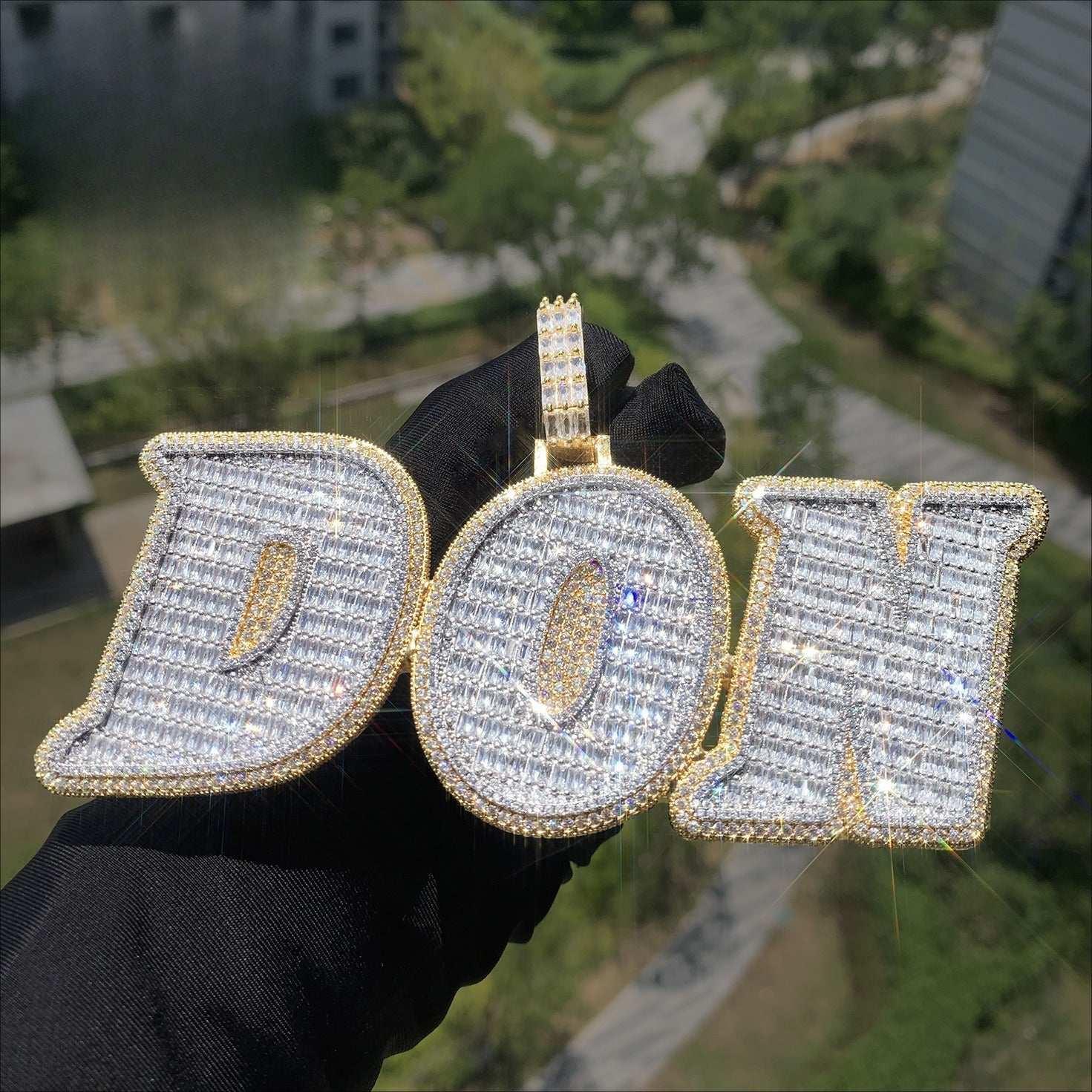 Iced Out Letter Pendant | CZ Hip Hop Personalized Initial Necklace Jewelry - CaratixJewelry