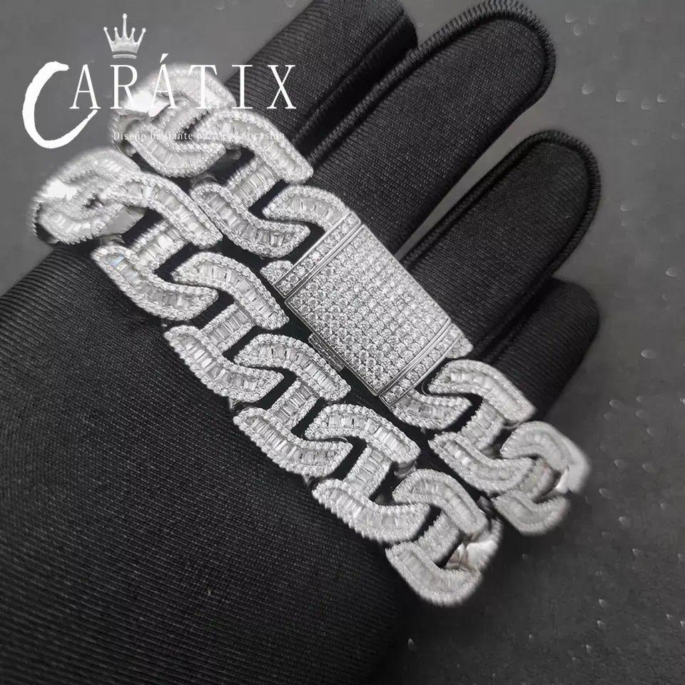 CARÁTIX – 16mm Bling Zircon Pig Nose Cuban Link Chain Necklace | Custom Hip Hop Jewelry for Men