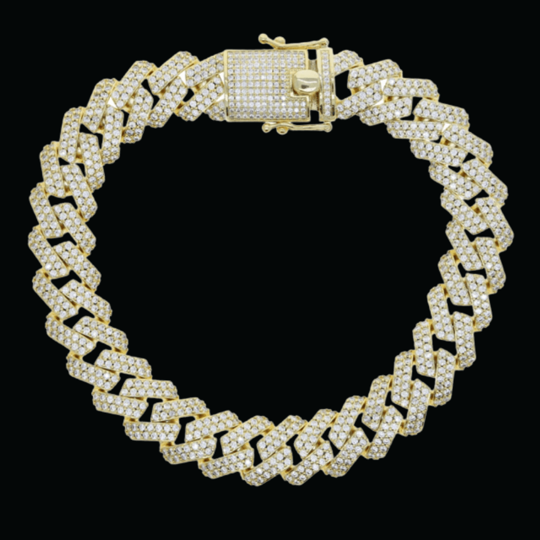 12MM Miami Cuban Link Iced Out Diamond Bracelet – Luxury Hip Hop Jewelry for Men & Women
