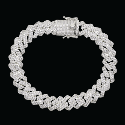 12MM Miami Cuban Link Iced Out Diamond Bracelet – Luxury Hip Hop Jewelry for Men & Women