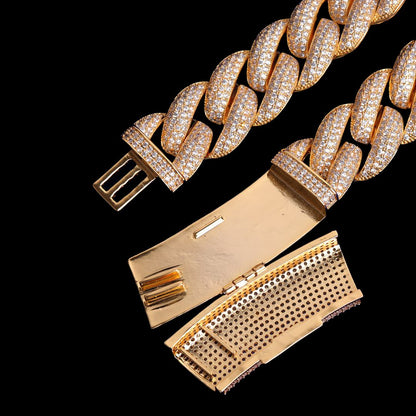 14MM Big Clasp Thick Miami Cuban Iced Out Diamond Bracelet – Luxury Hip Hop Jewelry for Men & Women