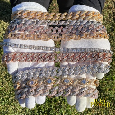 20MM Stones and Baguette Cuban Link Iced Out Diamond Necklace Chain – Luxury Hip Hop Jewelry for Men & Women