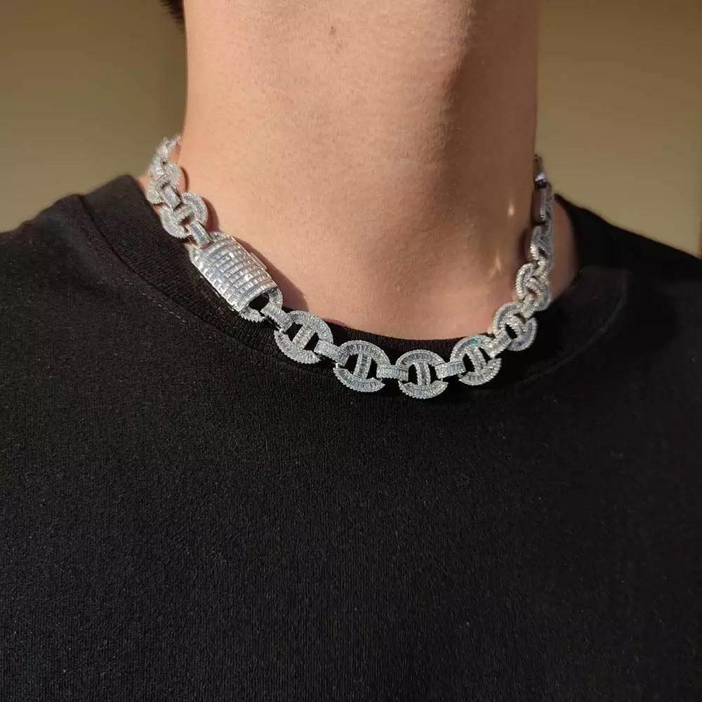 CARÁTIX Full Pave Pig Nose Chain Bracelet – Hip Hop Jewelry for Women & Men, Iced Out Statement Bangle