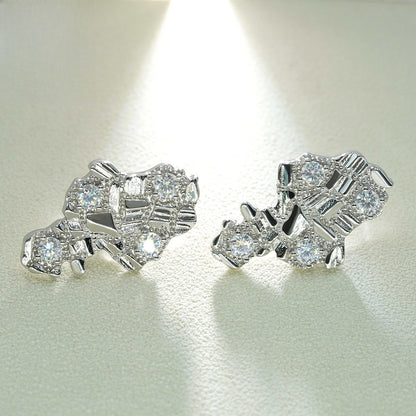 S925 Sterling Silver Moissanite Stud Earrings | D Color VVS1 Diamond Tester Proven | Caratix