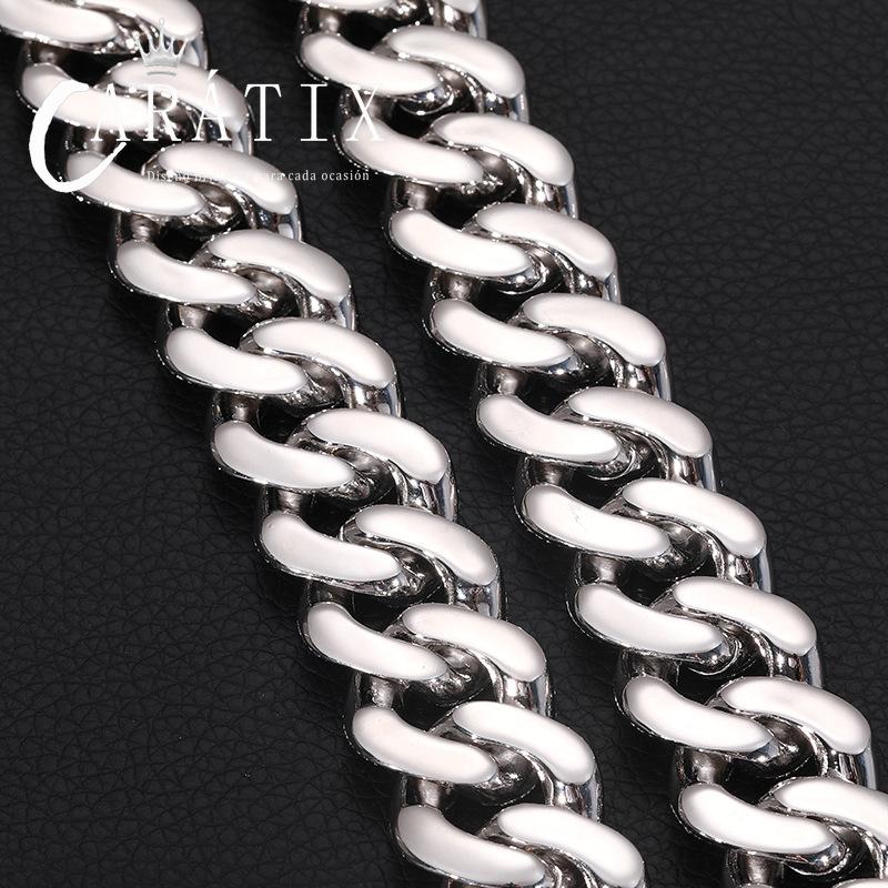 CARÁTIX 20mm Heavy Cuban Link Chain Necklace – 5A+ CZ Iced Out Hip Hop Bling Jewelry for Men | Solid Rapper Gift