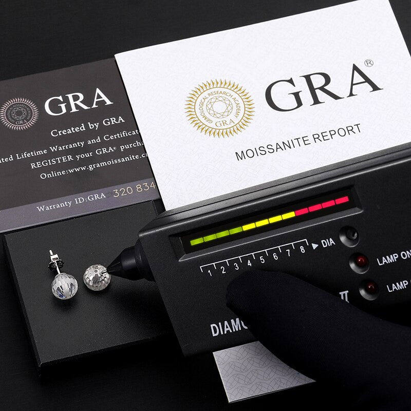 Solid 925 Sterling Silver Genuine VVS Lab Diamond Moissanite Disco Ball Bling Earrings – Hip Hop Jewelry