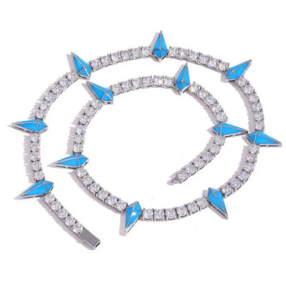 CARÁTIX Spike Tennis Chain | 3A+ CZ Iced Out Hip Hop Necklace for Men