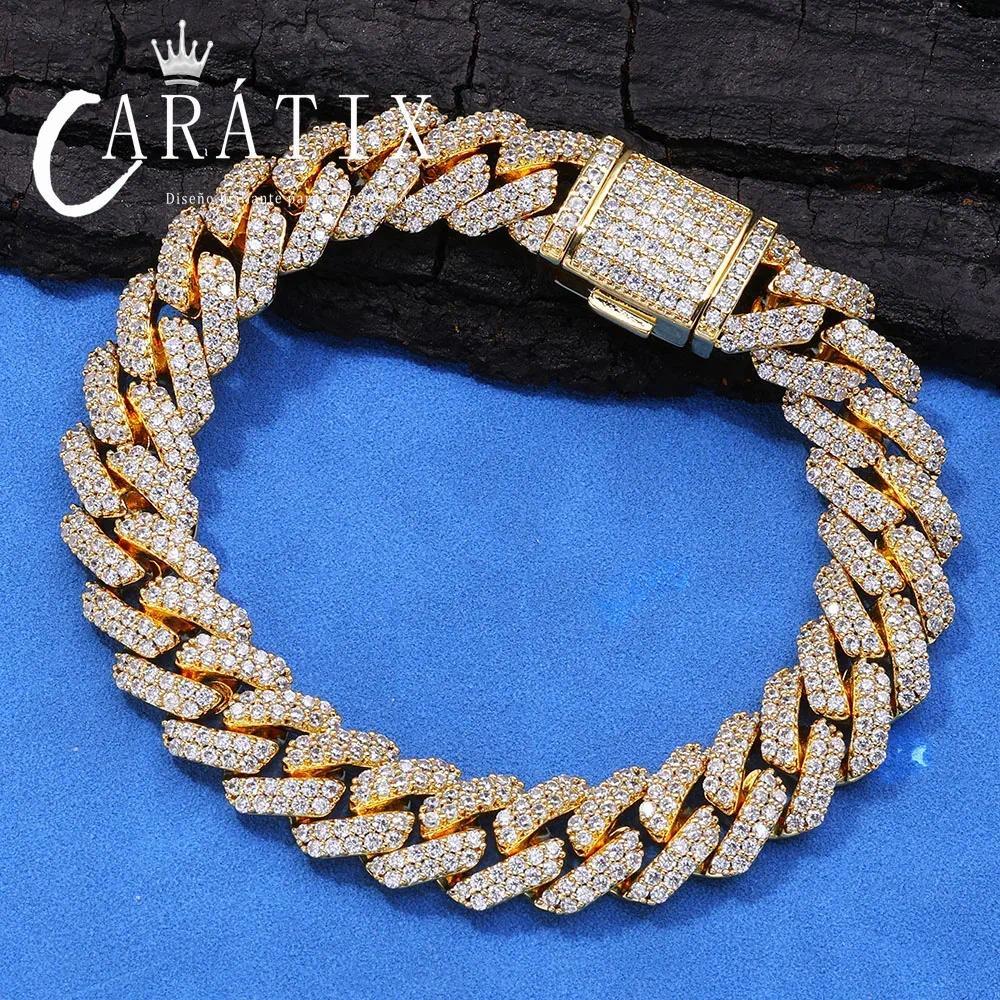 CARÁTIX 12MM 2-Row Miami Cuban Chain Necklace – Copper & CZ Iced Out Hip Hop Jewelry for Men & Women