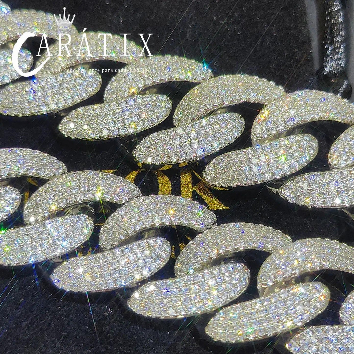 CARÁTIX – 20mm Bling Cuban Link Chain Necklace | Gold & Silver Plated Hip Hop Jewelry for Women