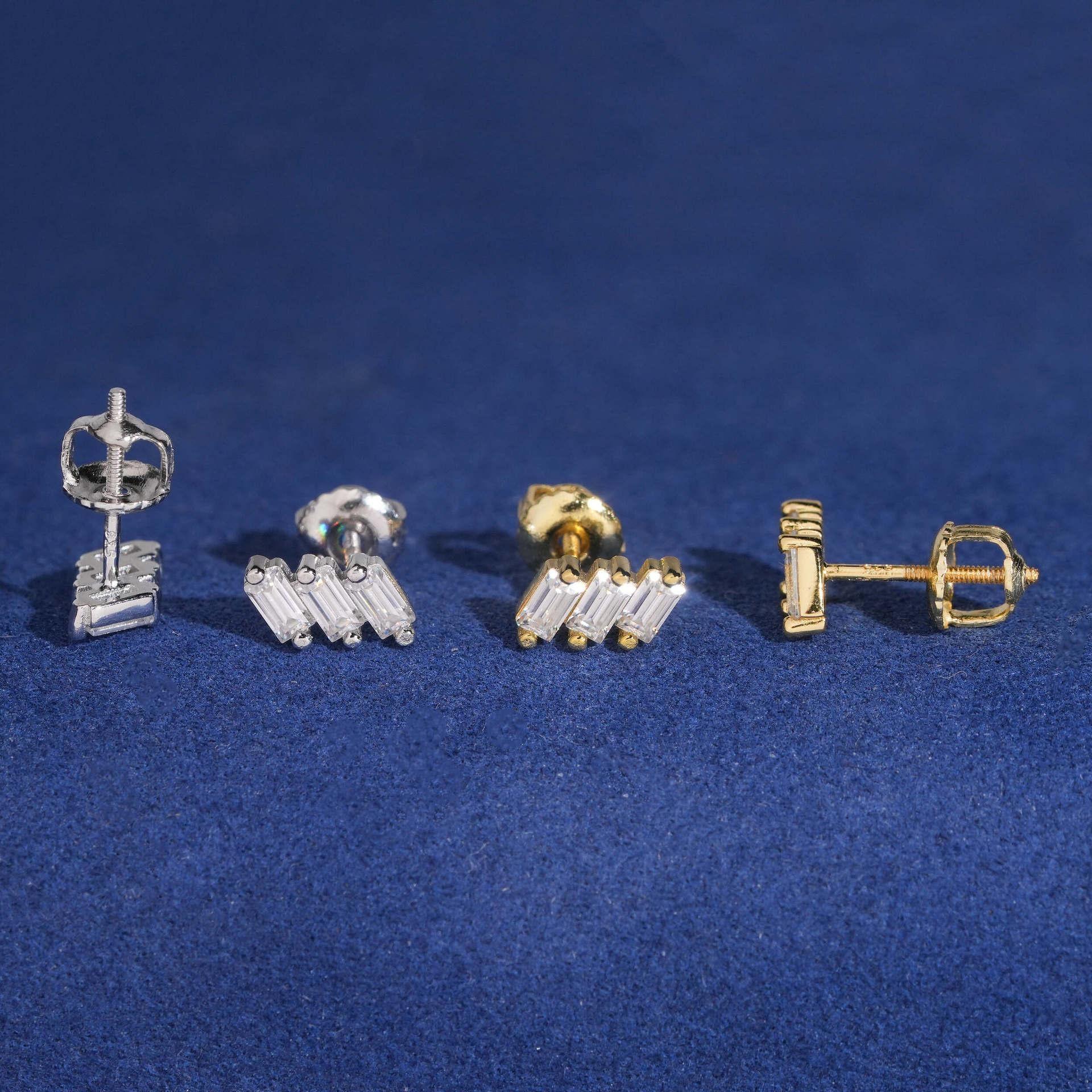 S925 Silver Moissanite Look Creative Earrings for Women - CaratixJewelry