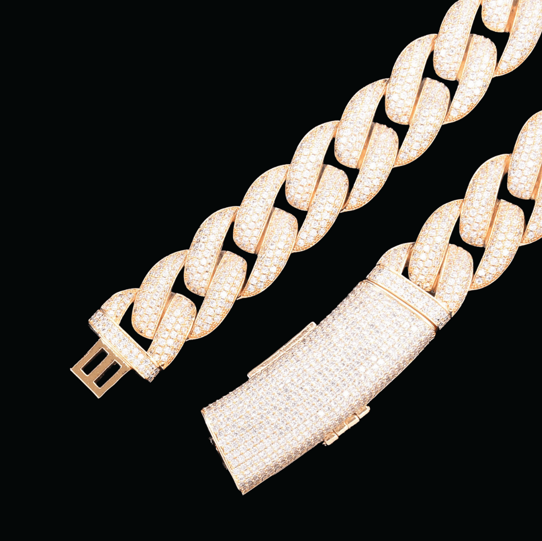 20MM Miami Cuban Iced Out Diamond Necklace Chain – Luxury Hip Hop Jewelry for Men & Women