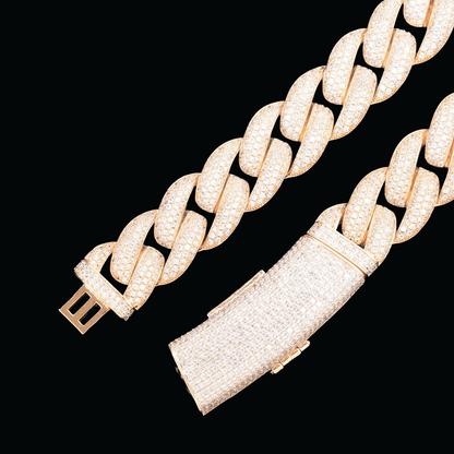 20MM Miami Cuban Iced Out Diamond Necklace Chain – Luxury Hip Hop Jewelry for Men & Women
