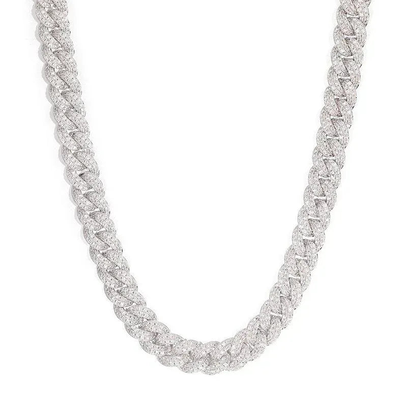 CARÁTIX 8MM Miami Cuban Chain Necklace – Hip Hop Iced Out Jewelry with 3A+ CZ Stones for Men & Women - CaratixJewelry