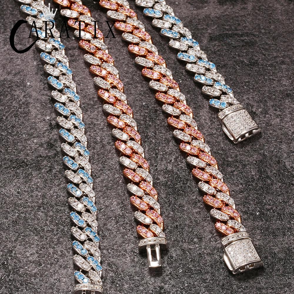 CARÁTIX Round Cuban Miami Chain | AAA CZ Iced Out Prong Set Hip Hop Choker Necklace for Men & Women