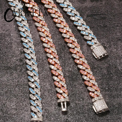 CARÁTIX Round Cuban Miami Chain | AAA CZ Iced Out Prong Set Hip Hop Choker Necklace for Men & Women