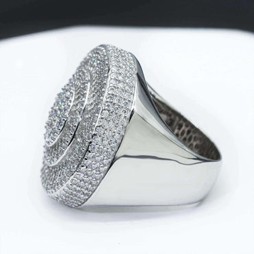 Bold Moissanite Men’s Ring | S925 Silver Luxury Iced Out Hip Hop Jewelry - CaratixJewelry