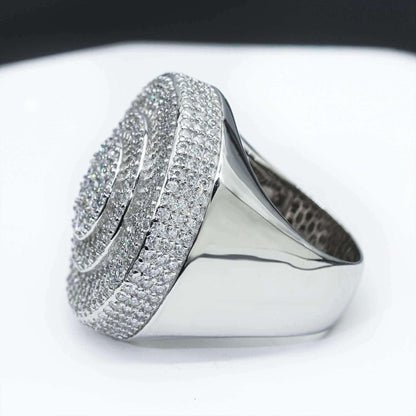 Bold Moissanite Men’s Ring | S925 Silver Luxury Iced Out Hip Hop Jewelry - CaratixJewelry