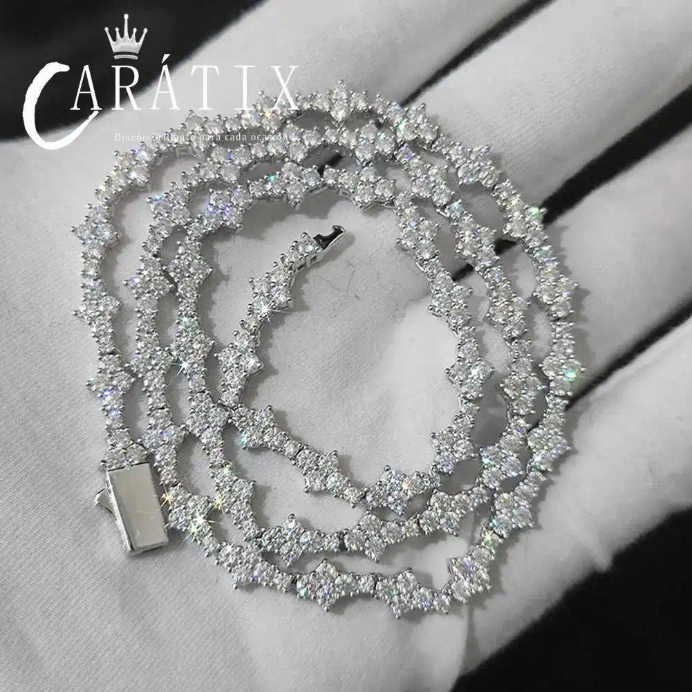 CARÁTIX -  Cross Tennis Necklace for Men Women Lead- Nickel- Skin-Safe  Bling CZ Tennis Chain Necklace Gift Valentine's Day Gift for Men & Girls & Boys Mothers' Day Gift #Springtok