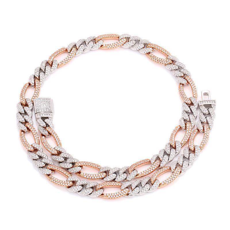 CARÁTIX 3:1 Figaro Link Chain | 3A+ CZ Iced Out Hip Hop Choker Necklace for Men & Women - CaratixJewelry