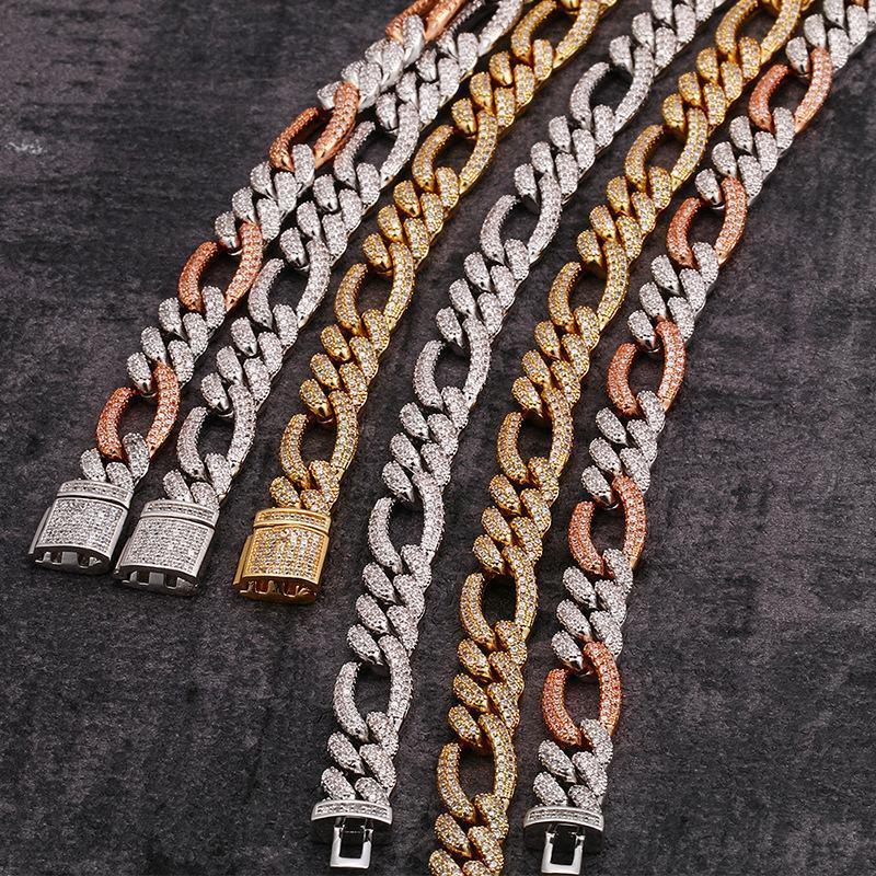 CARÁTIX 3:1 Figaro Link Chain | 3A+ CZ Iced Out Hip Hop Choker Necklace for Men & Women - CaratixJewelry