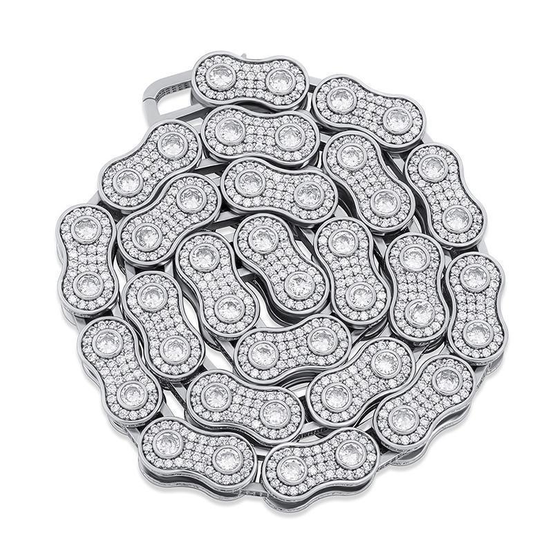 CARÁTIX Motorcycle Link Chain | 3A+ CZ Iced Out Hip Hop Biker Necklace for Men - CaratixJewelry