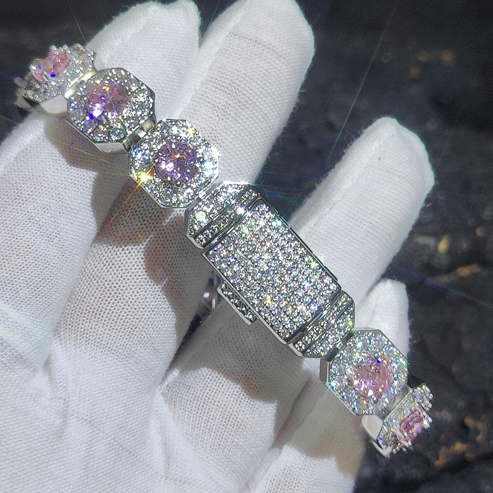 CARÁTIX - New Brass Colorful 12mm Cubic Zirconia Choker Cuban Link Necklace Men  Clustered Tennis Chain Valentine's Day Gift for Men & Girls & Boys Mothers' Day Gift #Springtok