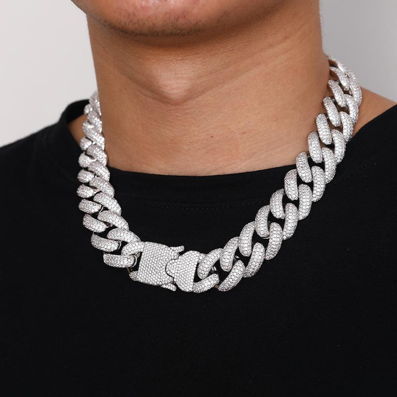 CARÁTIX 20mm Heavy Cuban Link Chain Necklace – 5A+ CZ Iced Out Hip Hop Bling Jewelry for Men | Solid Rapper Gift - CaratixJewelry