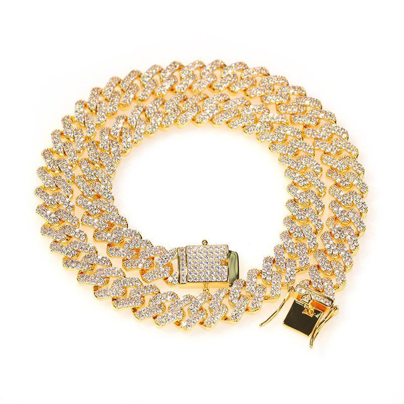 CARÁTIX 12mm Square Cuban Chain | AAA+ CZ Iced Out Choker Necklace for Men & Women - CaratixJewelry