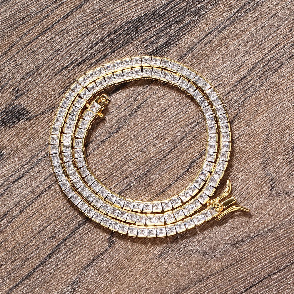 CARÁTIX 6mm Square Tennis Chain | AAA CZ Iced Out Hip Hop Necklace for Men