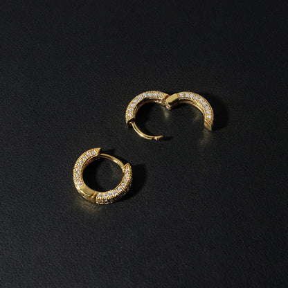 S925 Silver Moissanite Look Round Hoop Earrings - CaratixJewelry