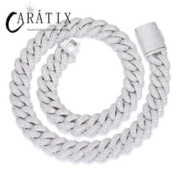 CARÁTIX 15mm Bubble Cuban Link Chain Necklace – 5A+ CZ Iced Out Hip Hop Bling Jewelry for Men | Solid Rapper Gift - CaratixJewelry