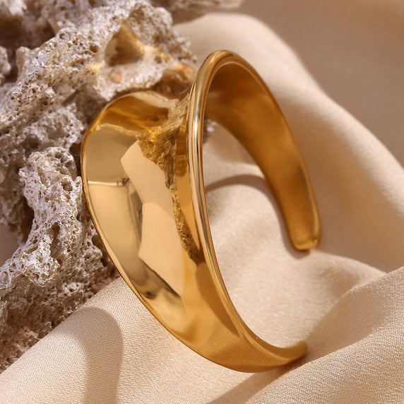 Bangle Exaggerated Multi-Layered 18K Gold Over Stainless Steel Bracelets – Statement Jewelry